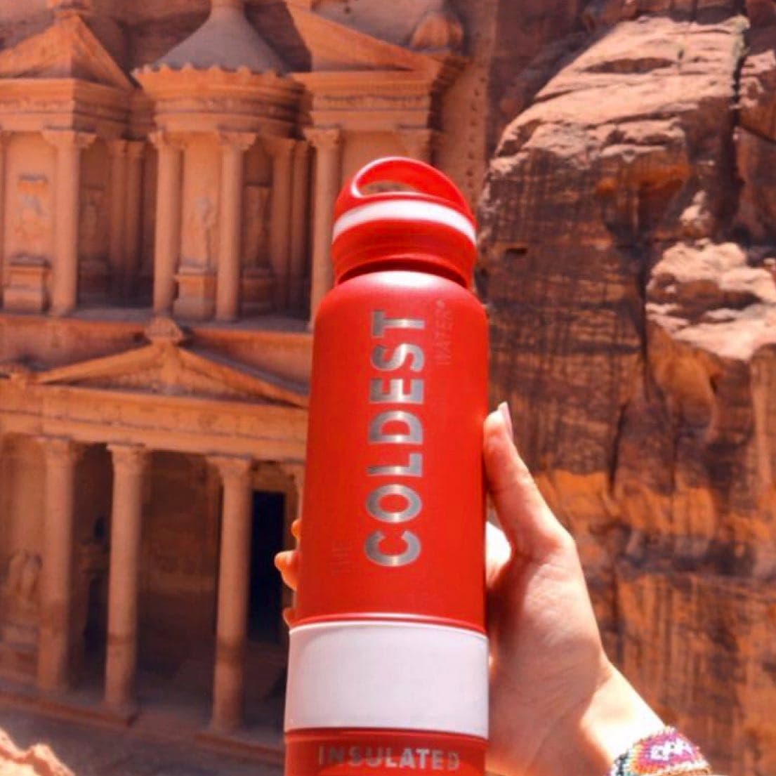 Coldest bottle in front of Petra's Treasury