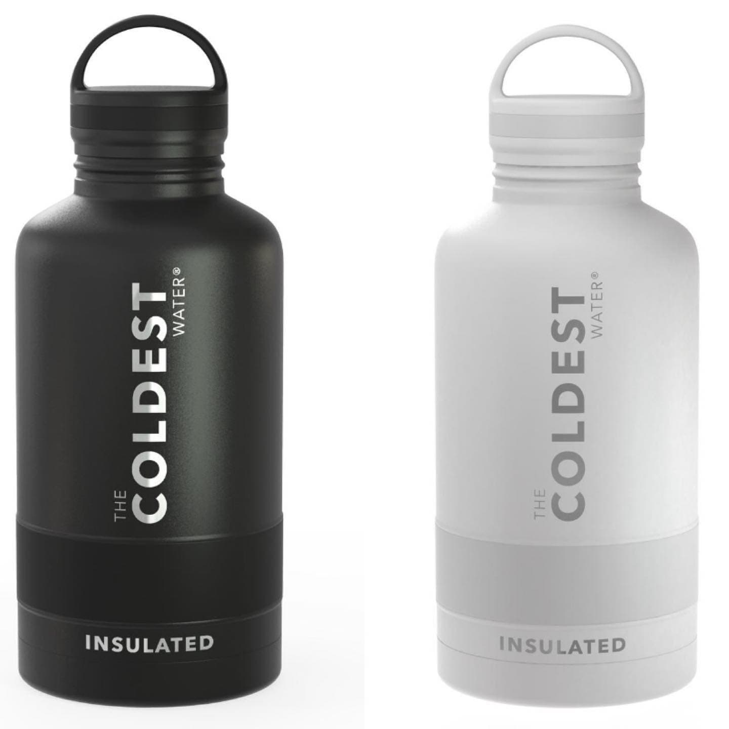 Two 64oz Coldest jugs side by side