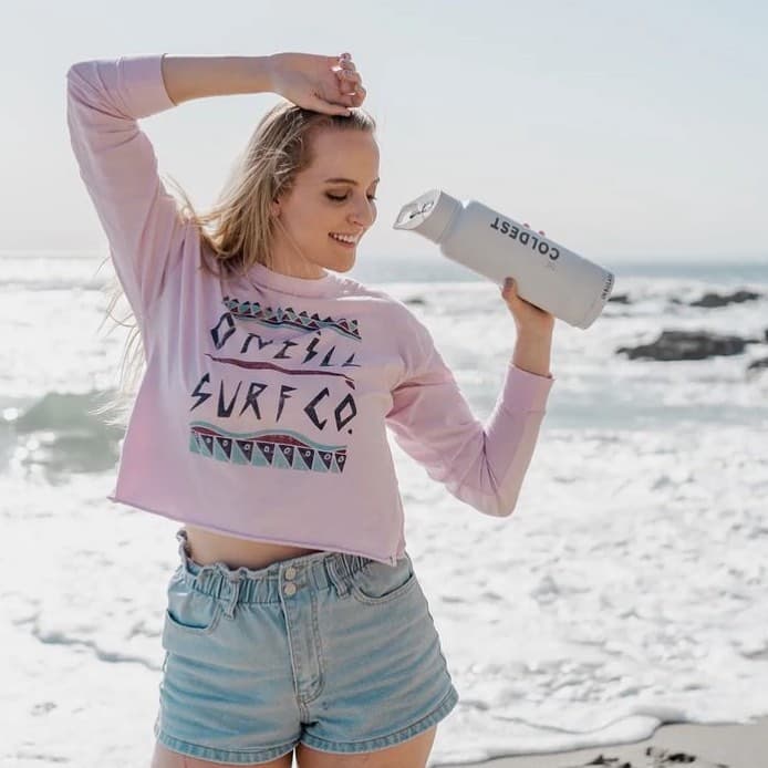 Heading to surf with a Coldest bottle